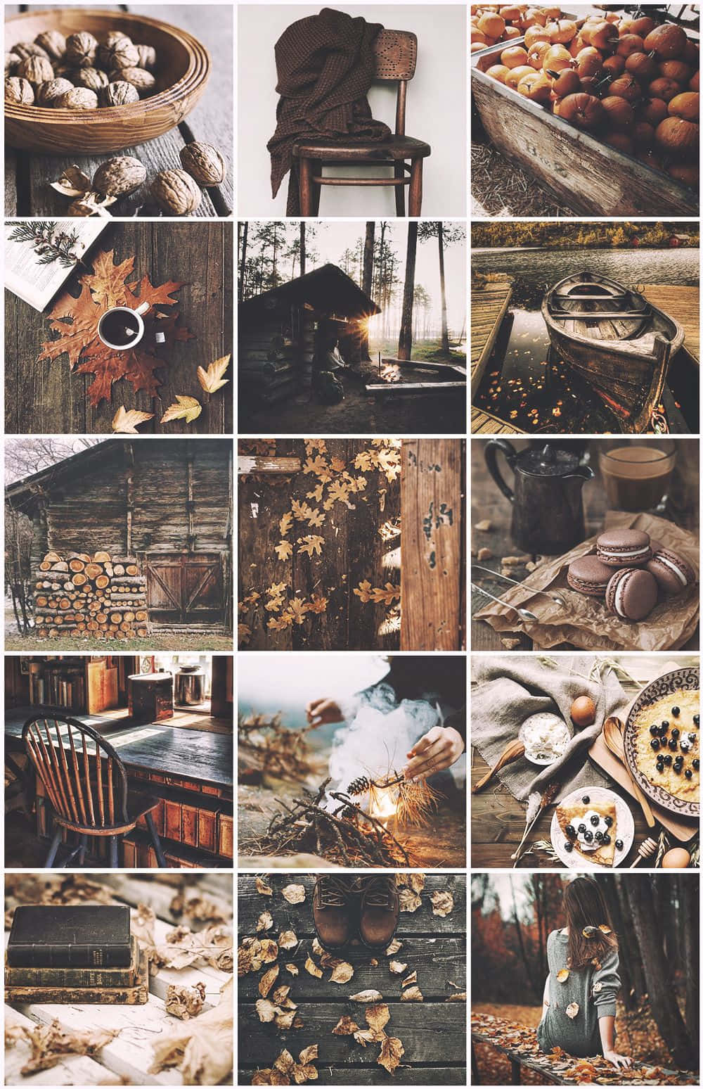 Aesthetic Instagram Vintage Photo Collage Background