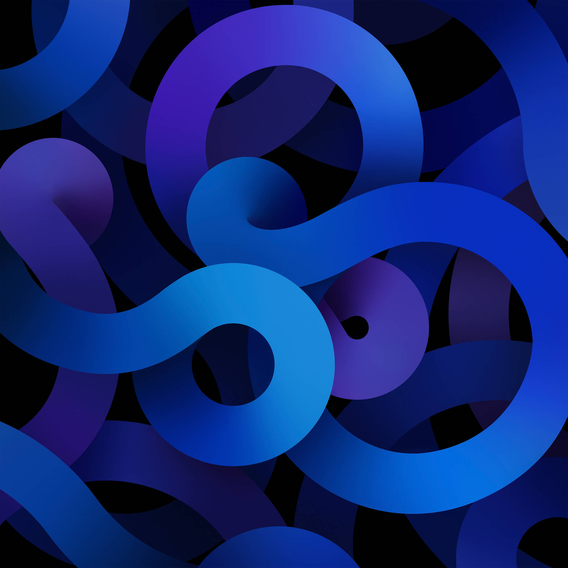 Aesthetic Ipad Blue Curves Background