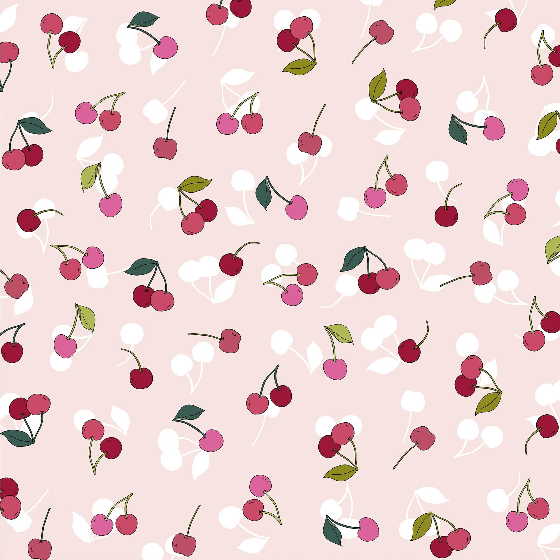 Aesthetic Ipad Cherries Background