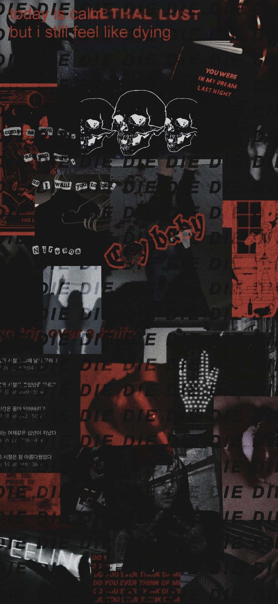 Aesthetic Iphone Horror Collage Background