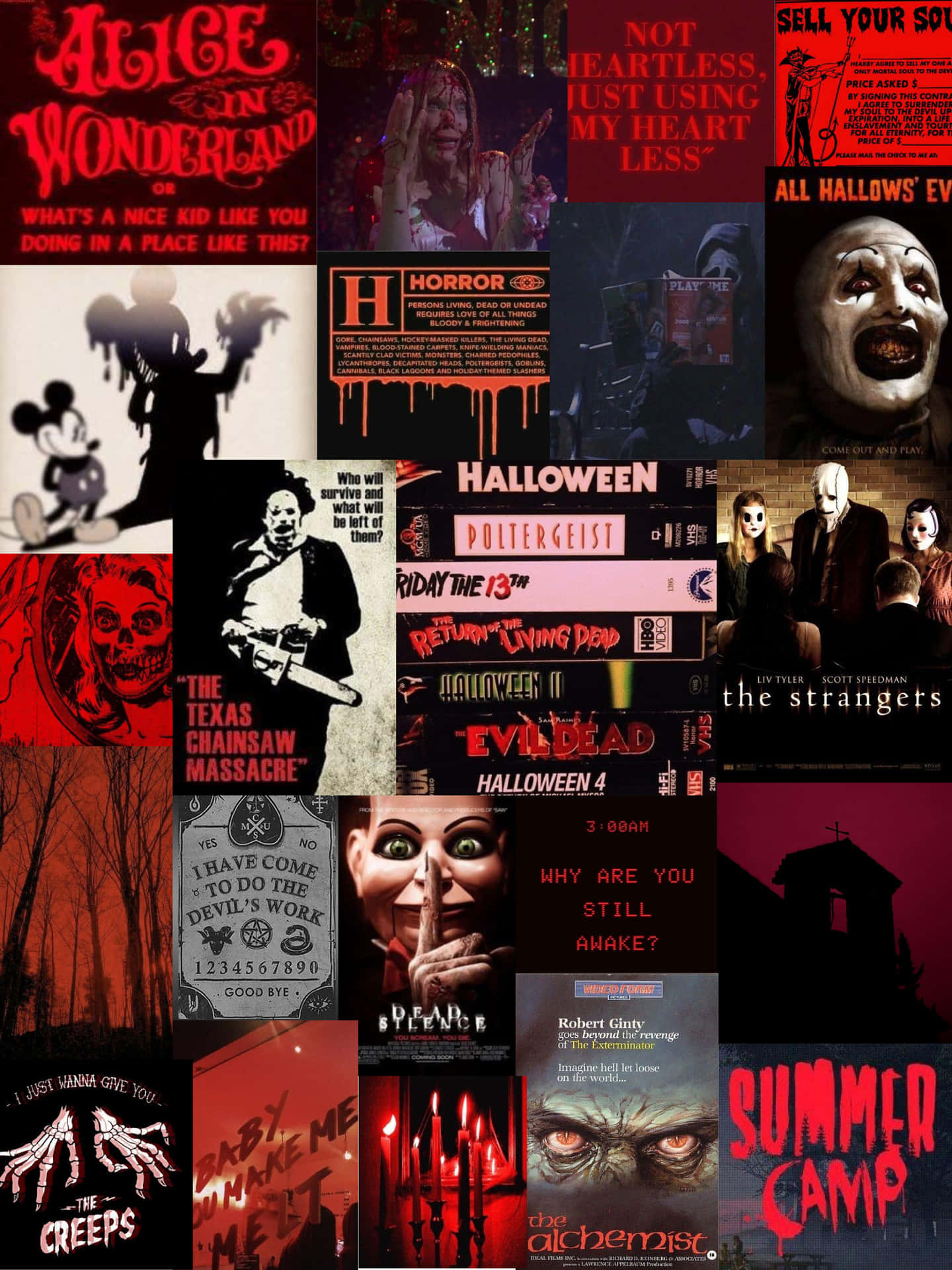 Aesthetic Iphone Horror Scary Characters Background