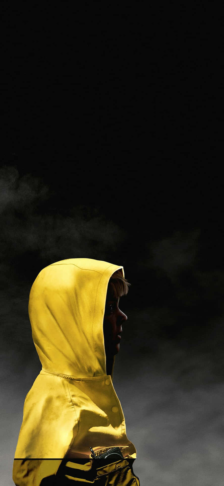 Aesthetic Iphone Horror Yellow Raincoat Background