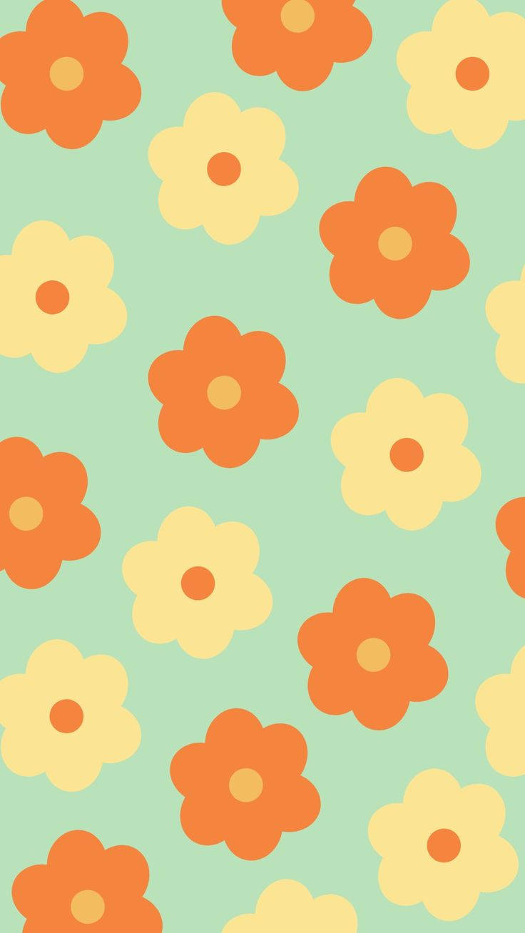 Aesthetic Iphone X Flower Pattern Background