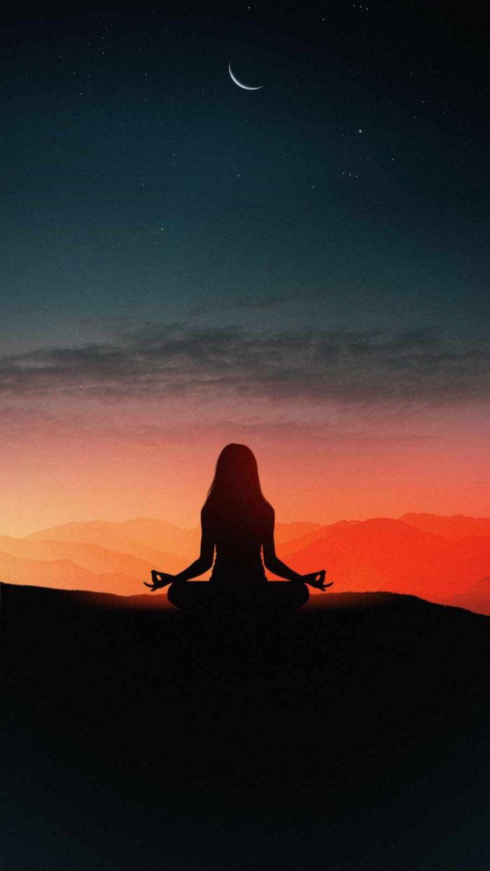 Aesthetic Iphone X Girl Yoga Background