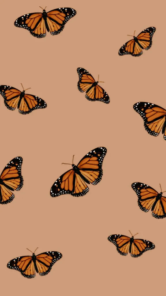 Aesthetic Iphone X Monarch Butterfly Background