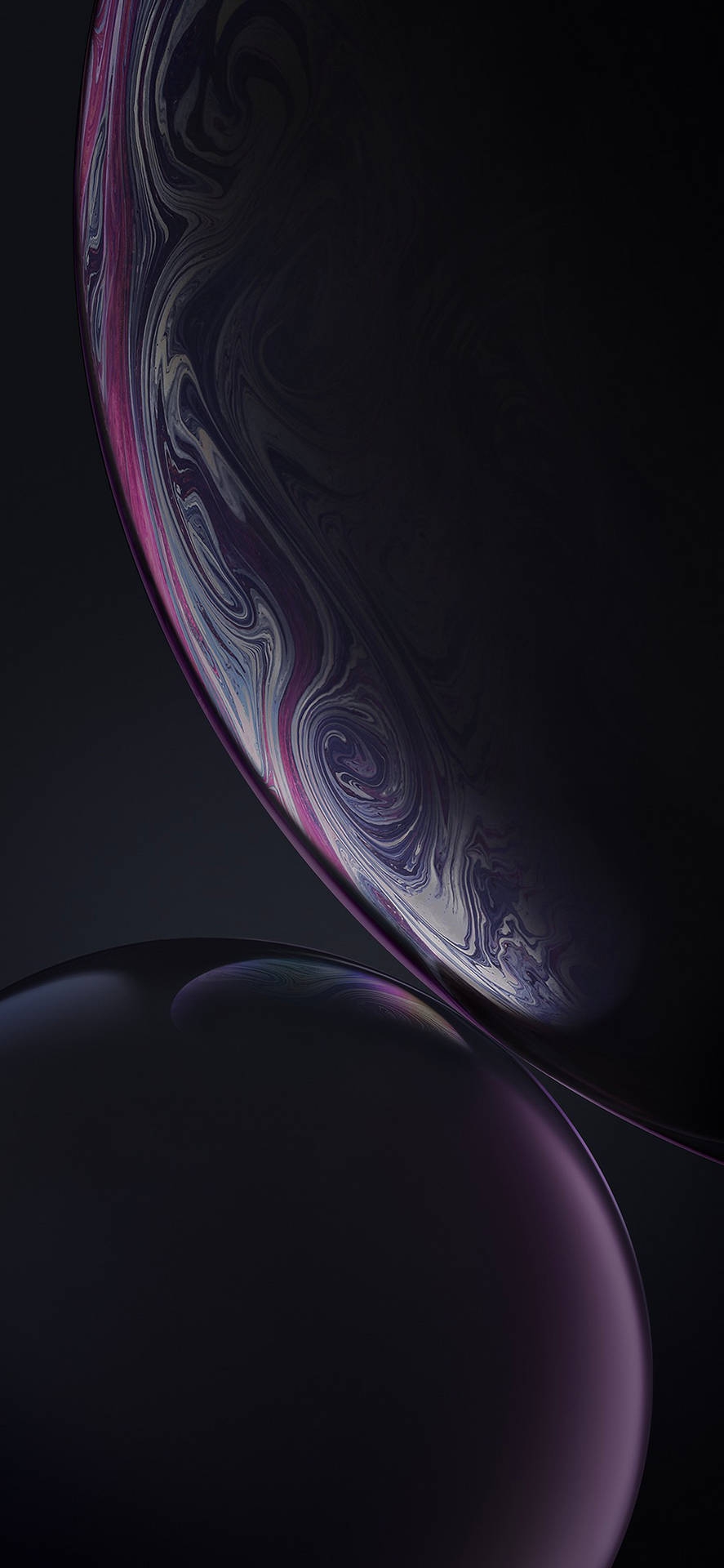 Aesthetic Iphone Xr Black Bubble Background