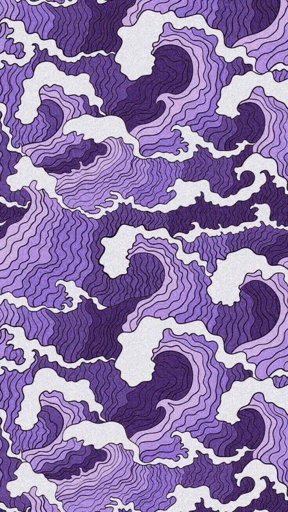 Aesthetic Japanese Abstract Waves Iphone X Wallpaper Background