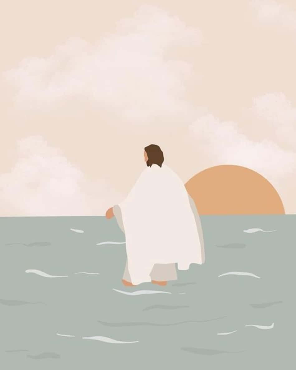 Aesthetic Jesus Walking On Water