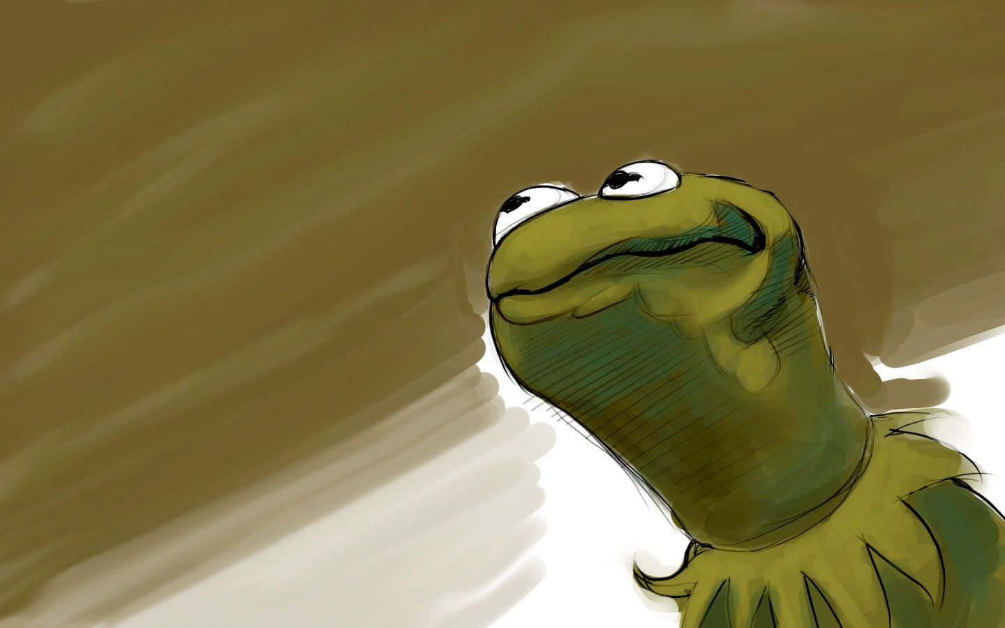 Aesthetic Kermit Dark Drawing Background