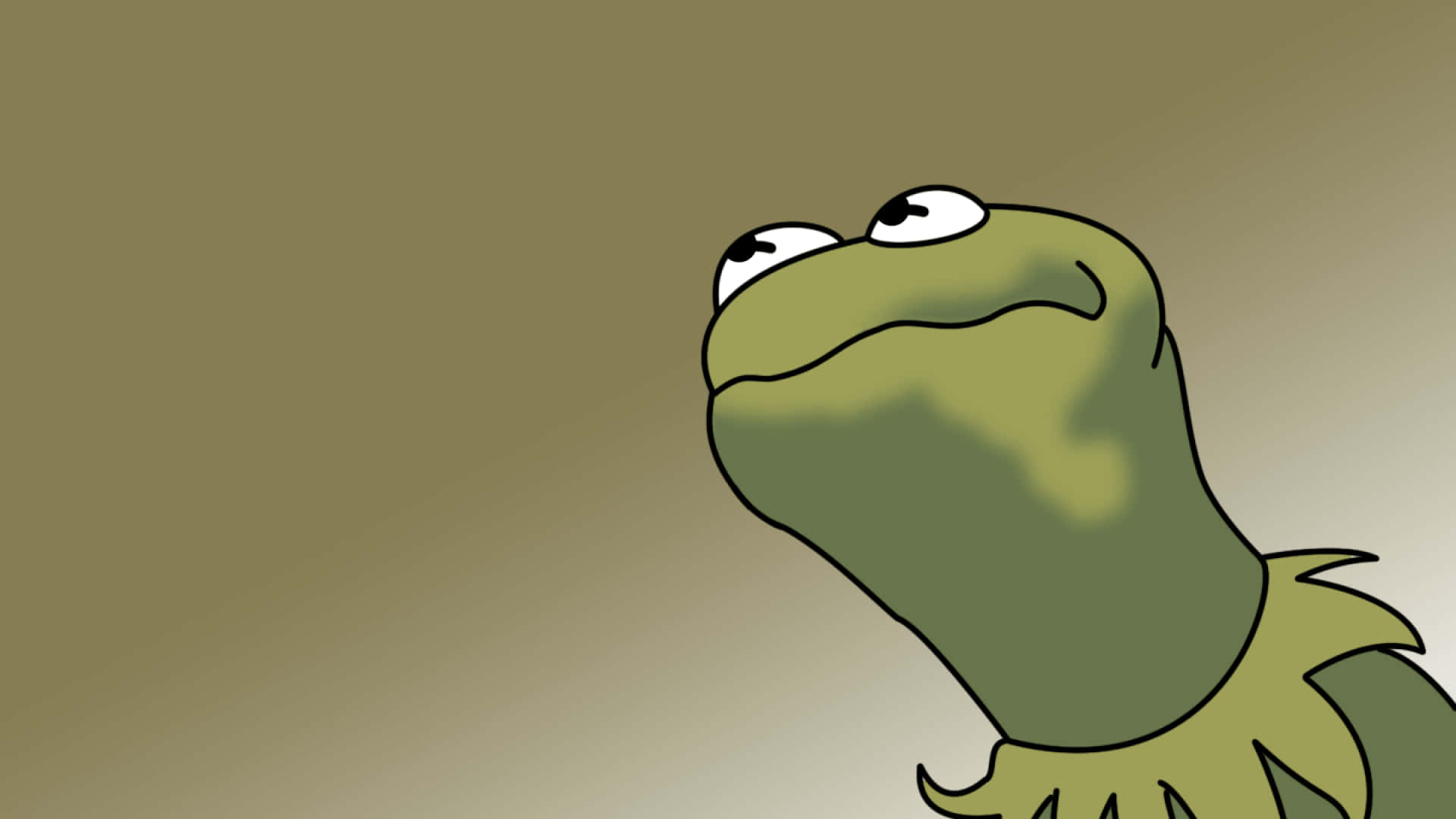 Aesthetic Kermit Looking Up Background