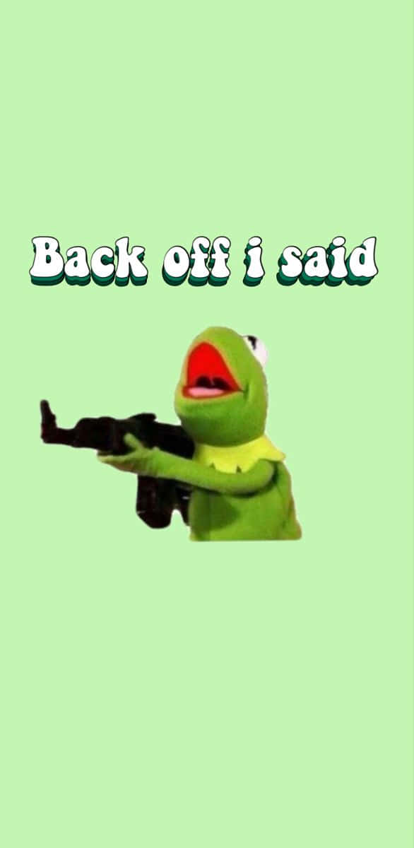 Aesthetic Kermit Pointing Gun Meme Background