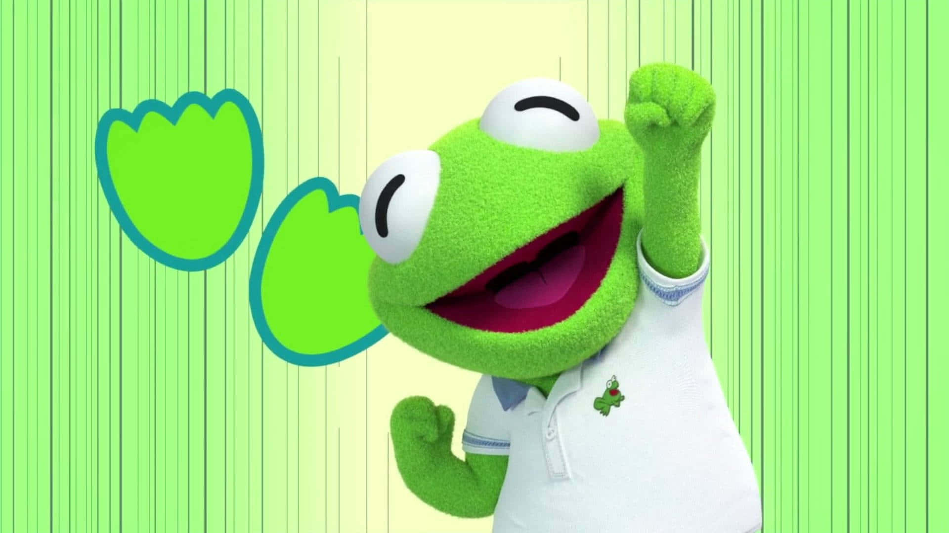 Aesthetic Kermit Punching Air Background