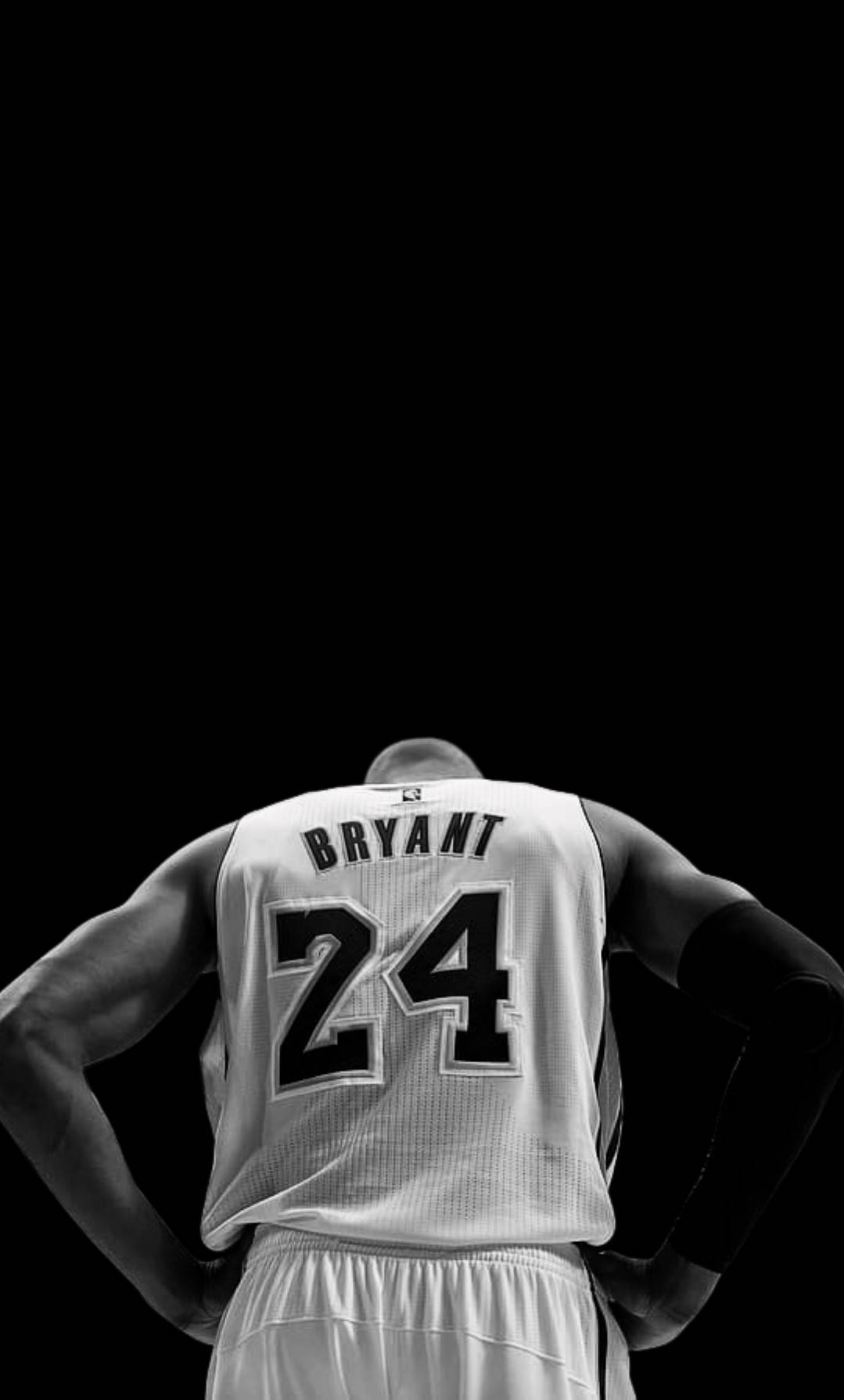 Aesthetic Kobe Bryant Jersey Taken From Behind Background