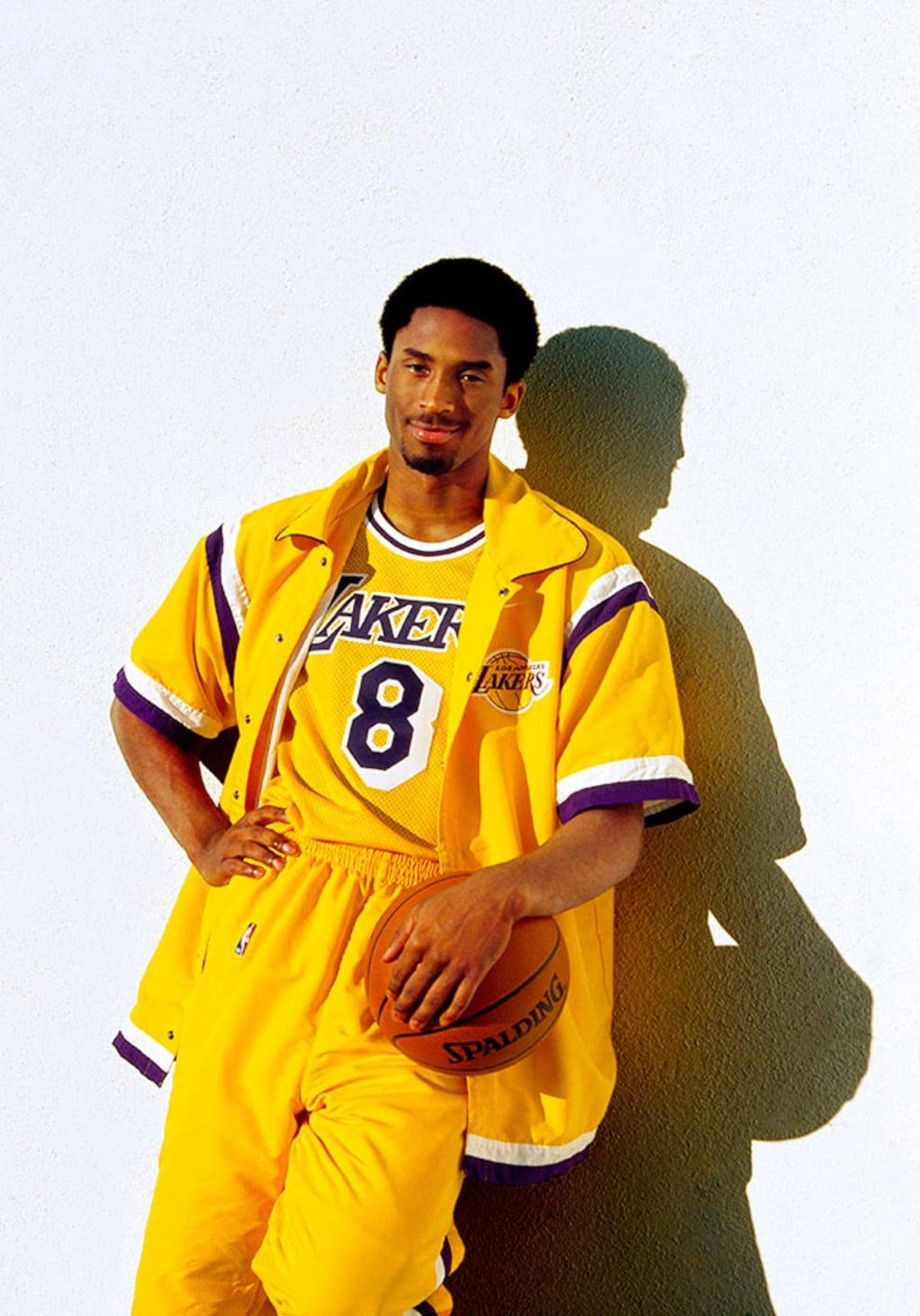 Aesthetic Kobe Bryant Wearing Lakers Jersey Background