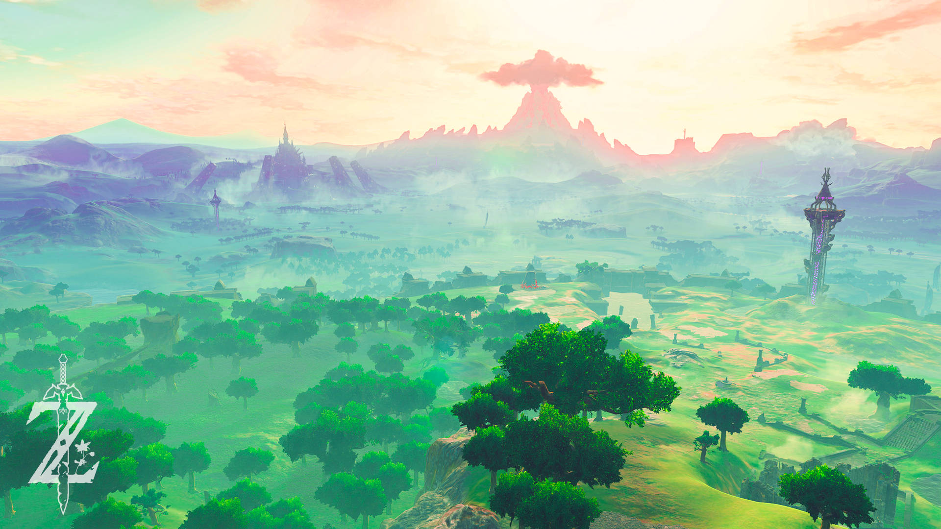 Aesthetic Landscape Breath Of The Wild Hd Background