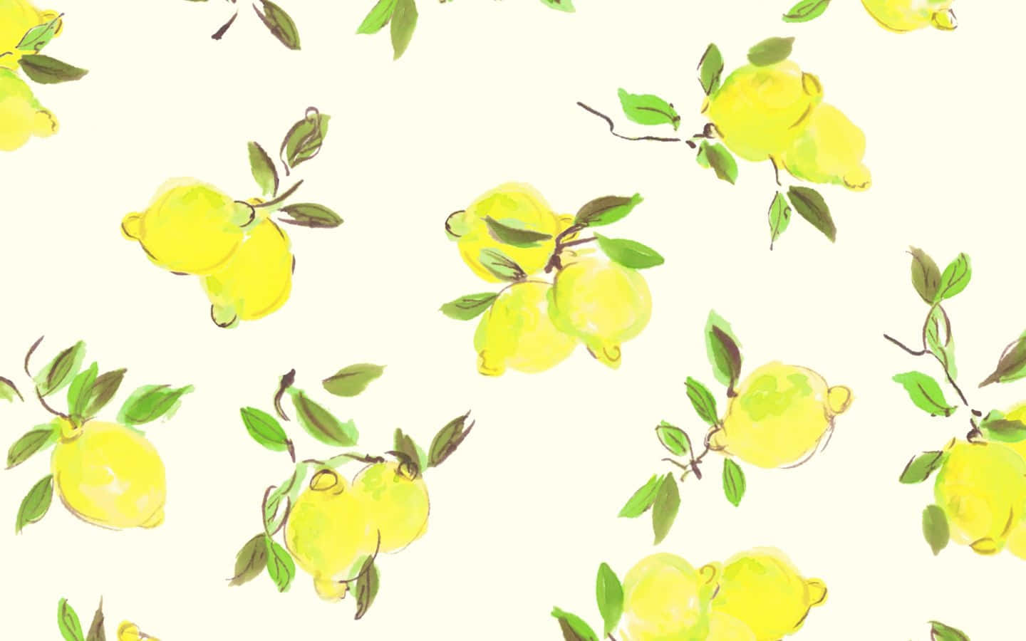Aesthetic Lemon Art Background