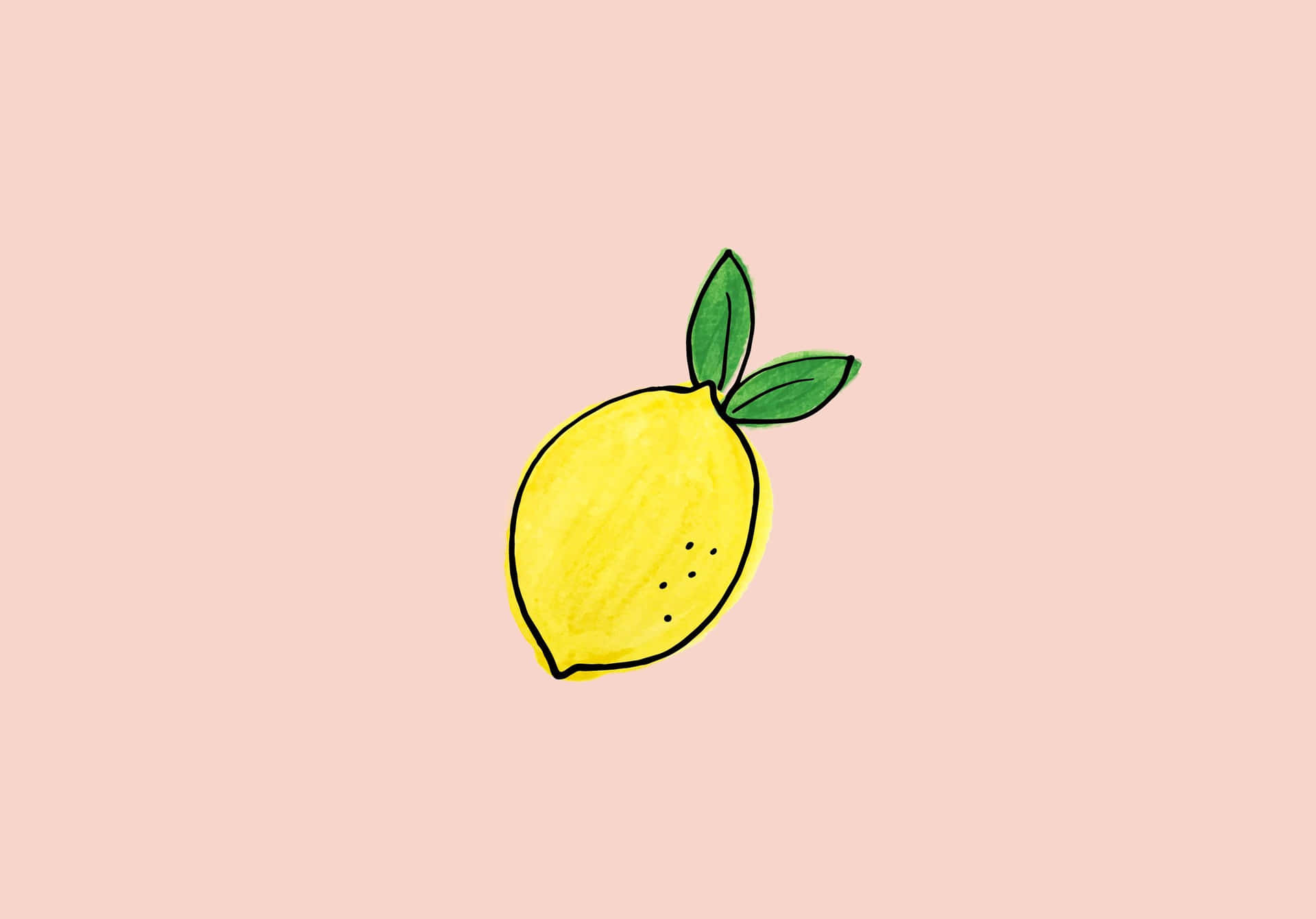 Aesthetic Lemon Drawing Background