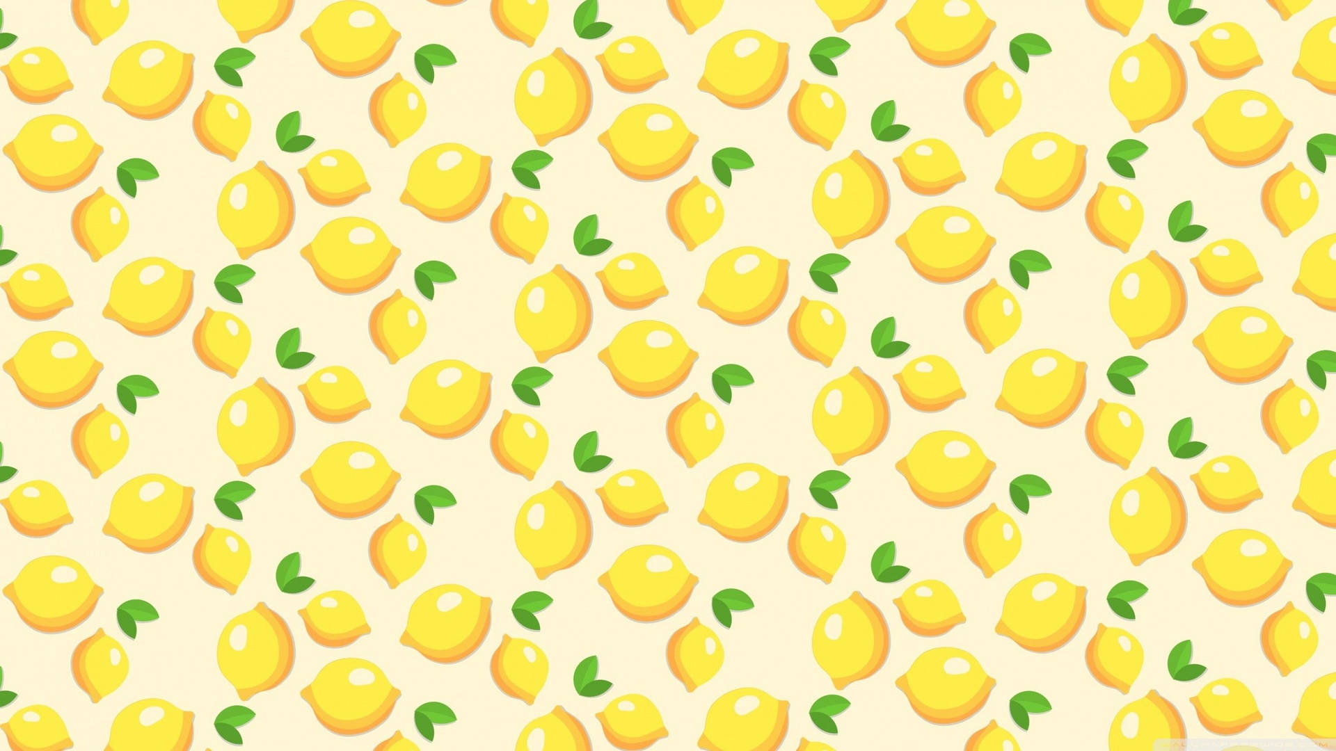 Aesthetic Lemon Pattern Laptop Background