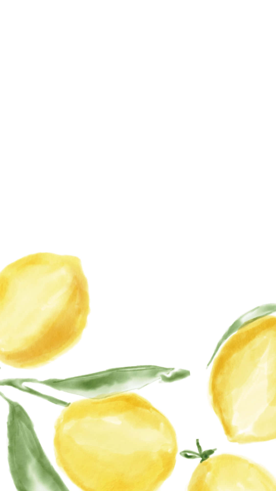 Aesthetic Lemon Watercolor Background