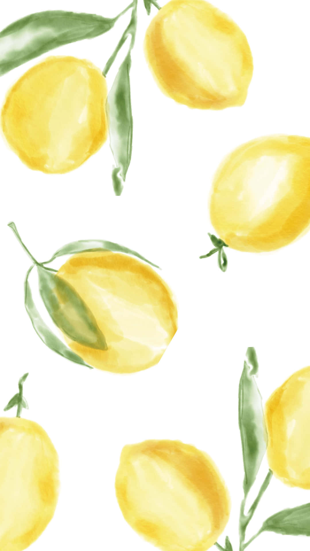 Aesthetic Lemon Watercolor Background