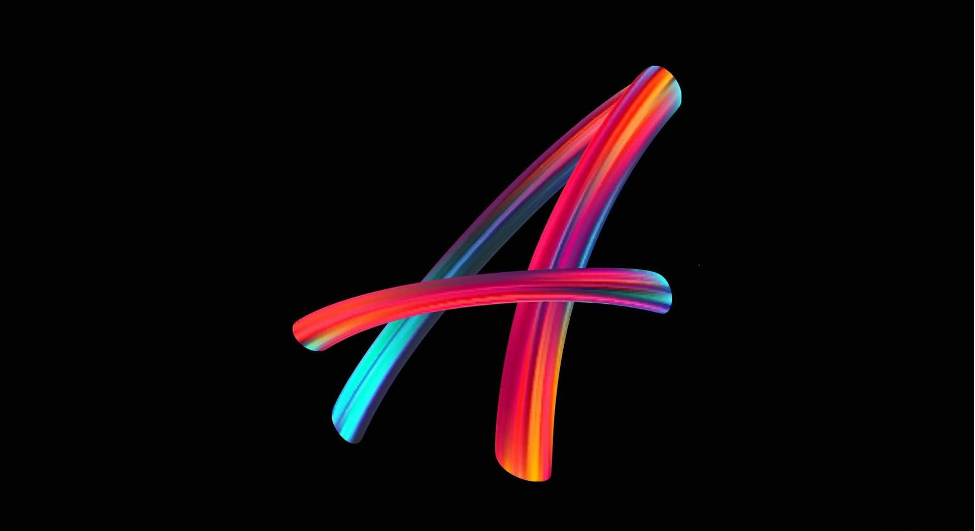 Aesthetic Letter A In Black Background