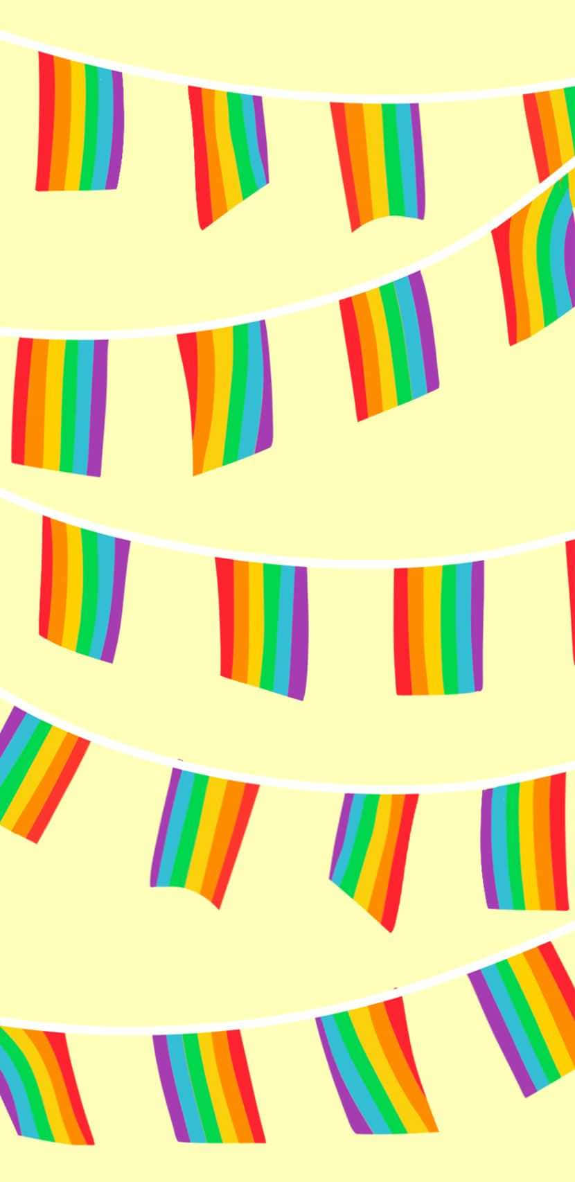 Aesthetic Lgbt Rainbow Flags Background