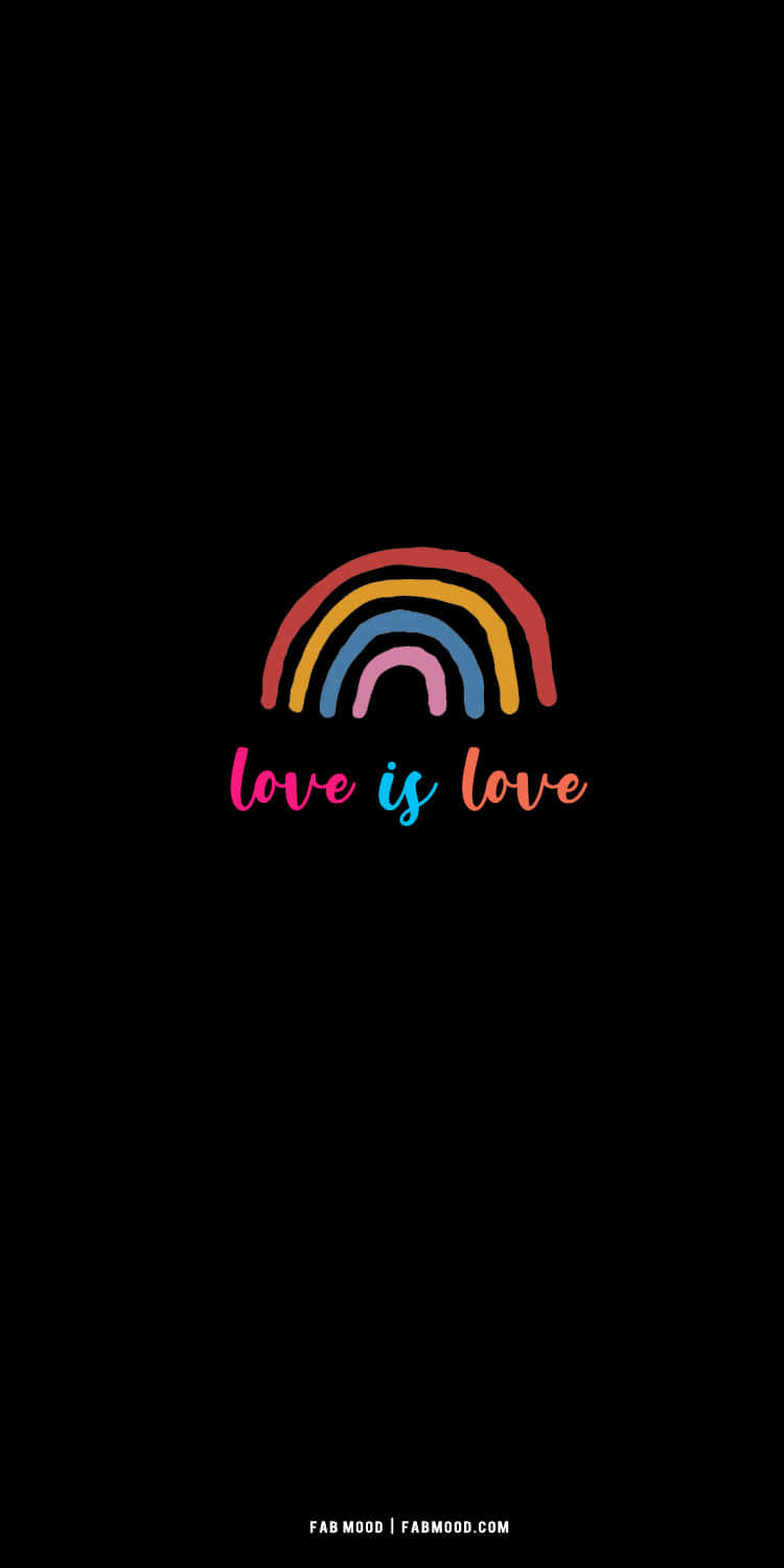 Aesthetic Lgbt Rainbow Minimalist Black Background