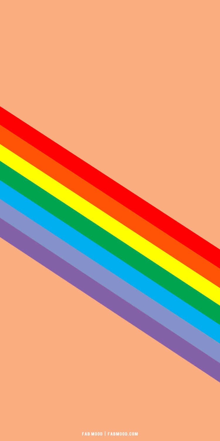 Aesthetic Lgbt Rainbow Orange Background