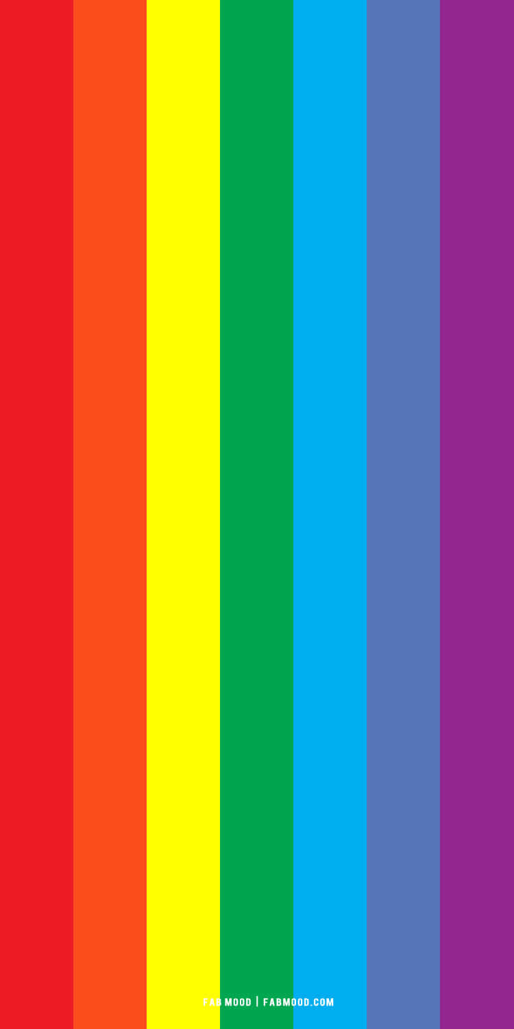 Aesthetic Lgbt Rainbow Striped Background