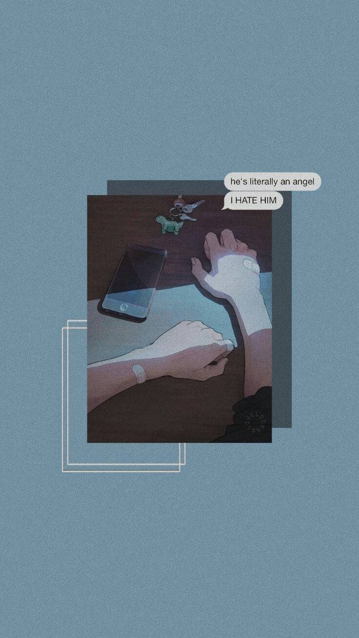 Aesthetic Love Anime Hands And Phone