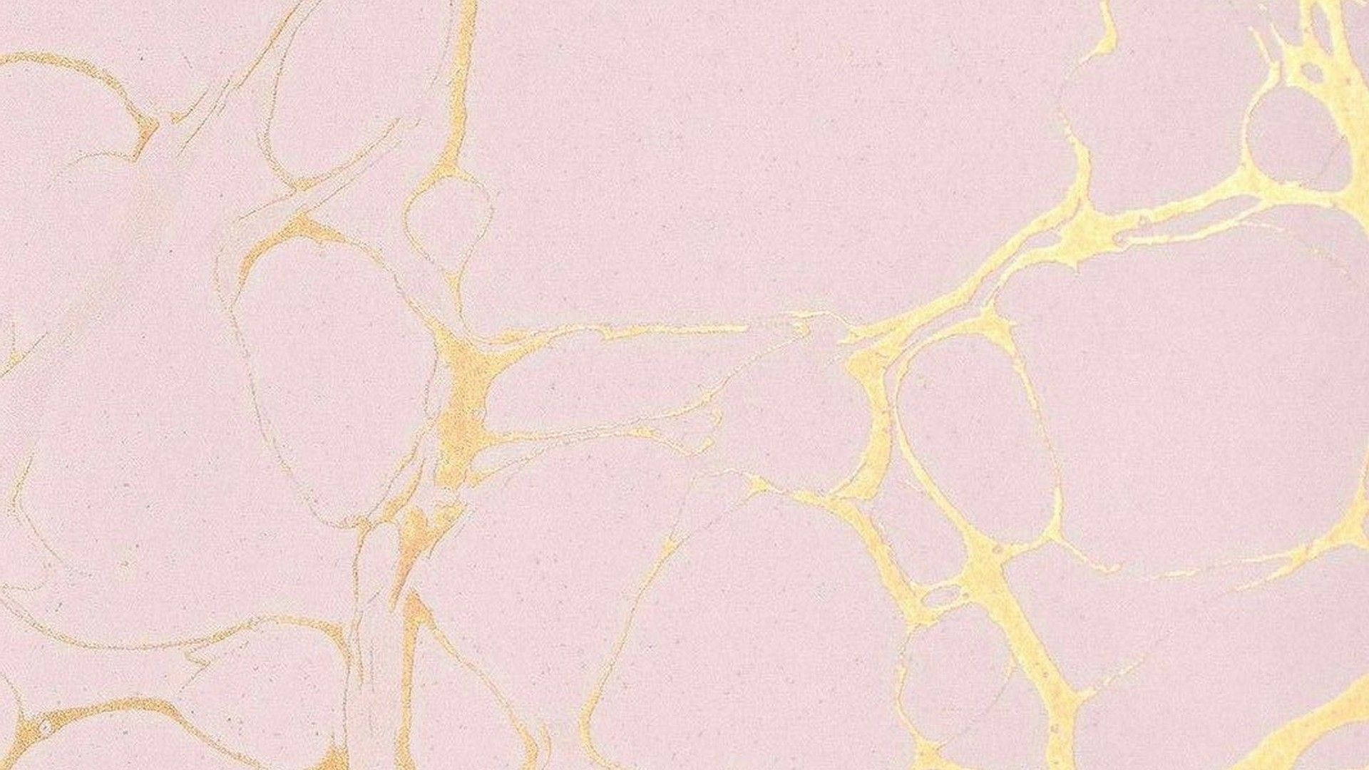 Aesthetic Marble Design Pink And Gold Background