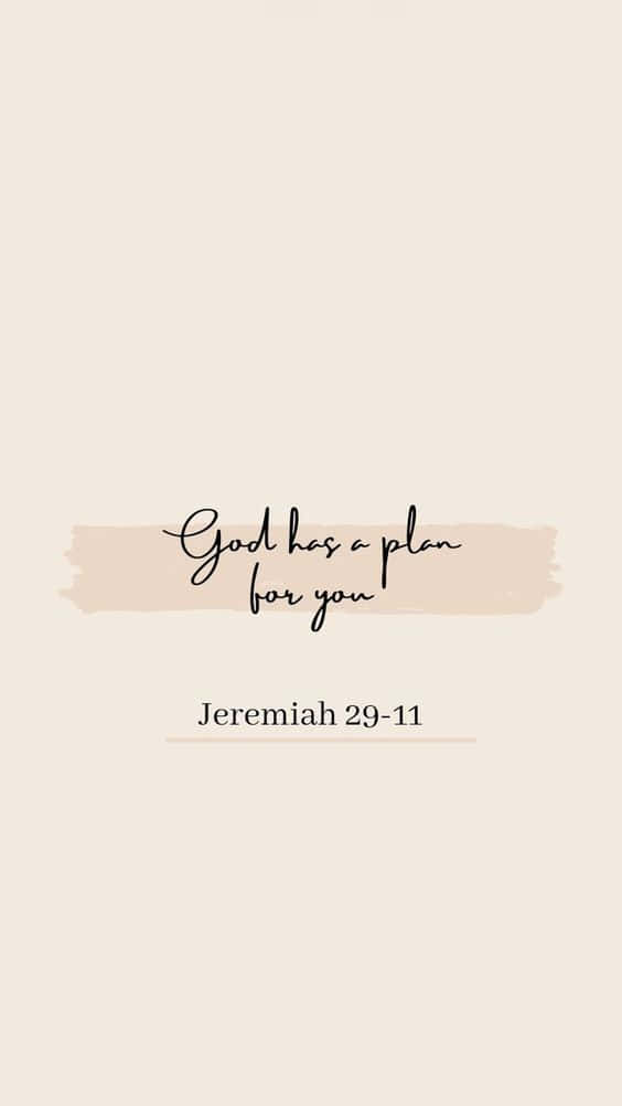 Aesthetic Minimalist Jeremiah 29:11 Background