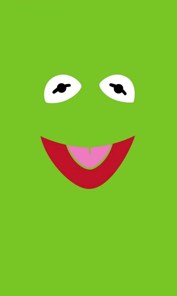 Aesthetic Minimalist Kermit Smiling Background