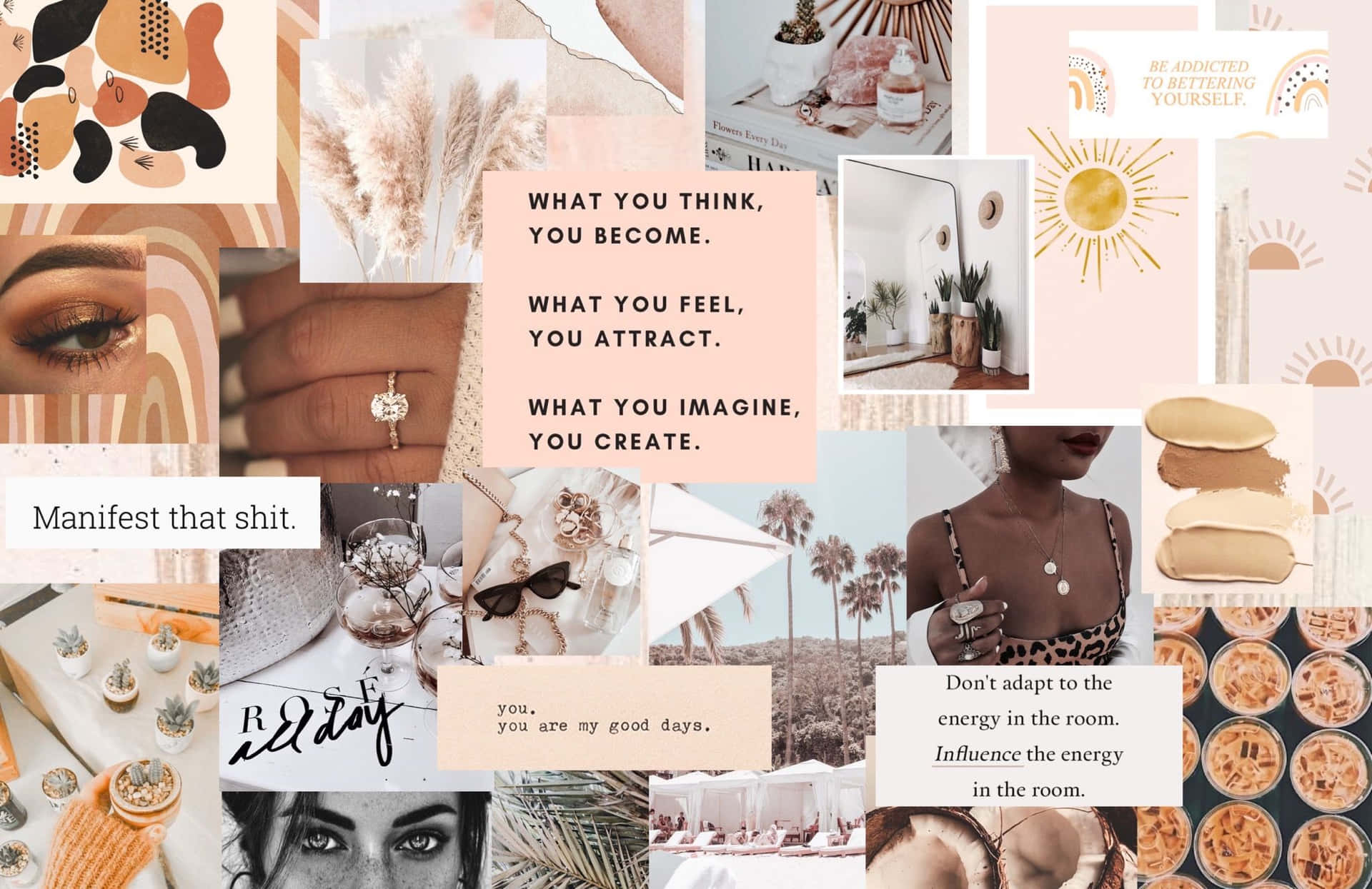 Aesthetic Moodboard – A Colorful Expression Of Creative Imagination Background