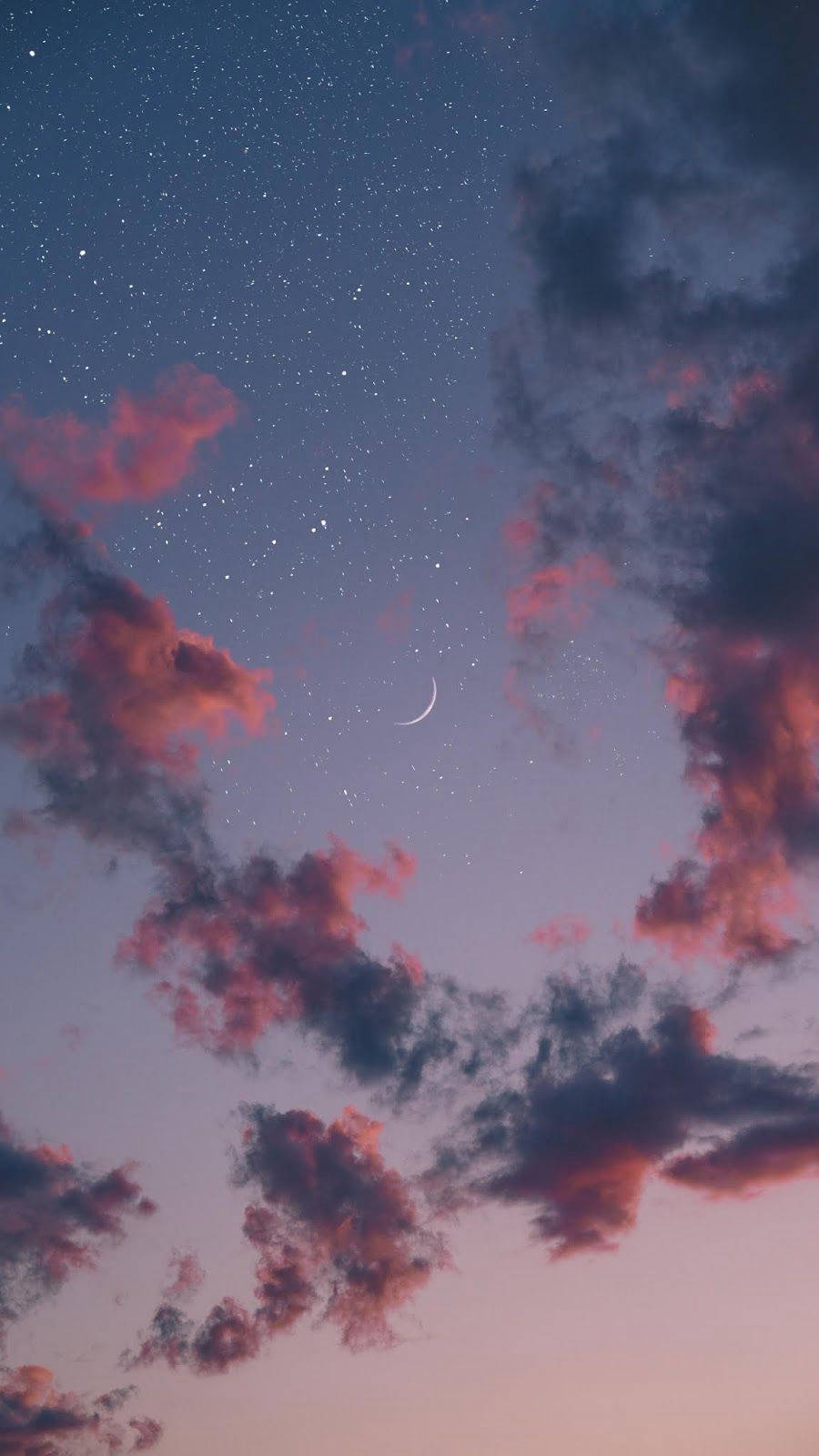 Aesthetic Moon And Sky For Iphone