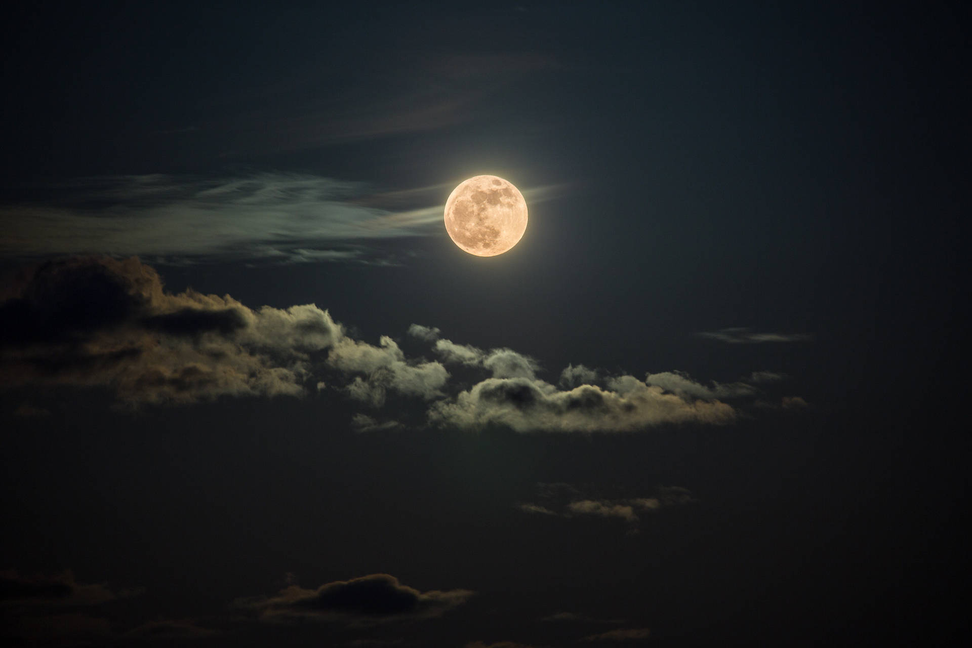 Aesthetic Moon On A Cloudy Night