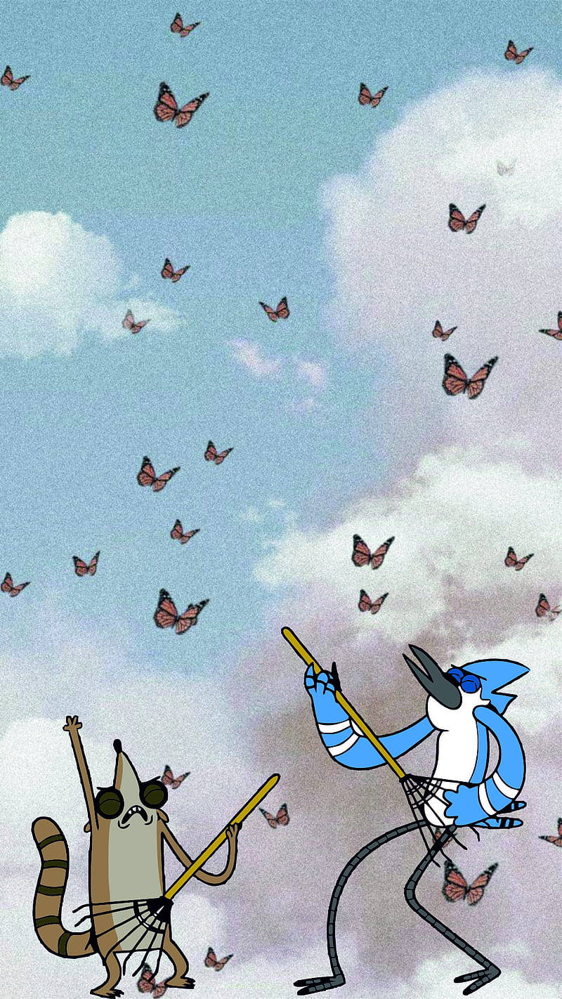 Aesthetic Mordecai And Rigby Background