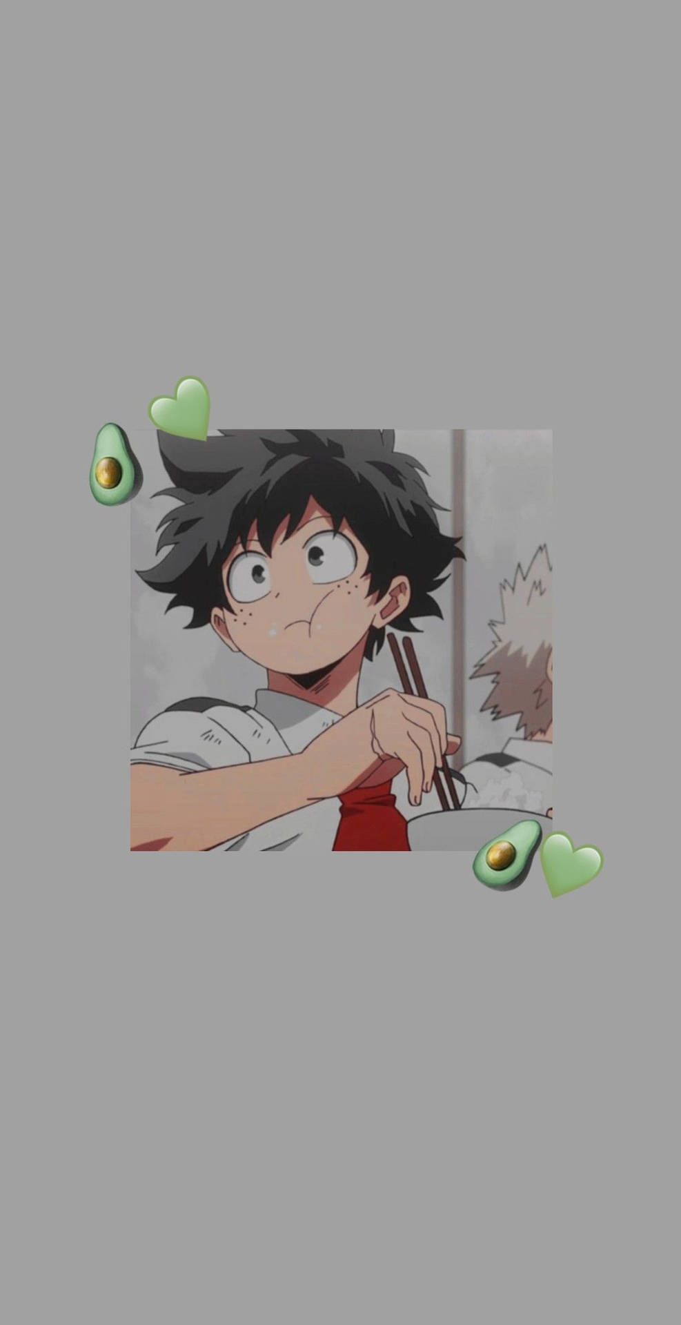 Aesthetic My Hero Academia Eating Midoriya Background