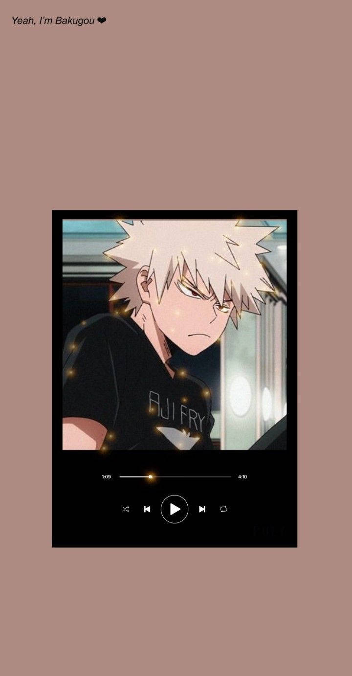 Aesthetic My Hero Academia Frowning Katsuki Bakugo Background