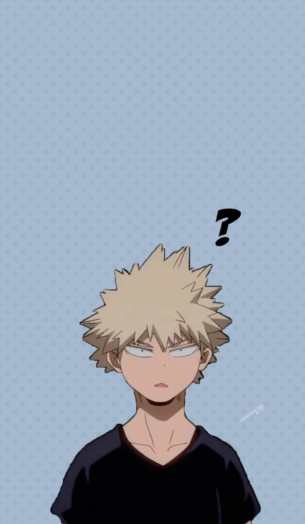 Aesthetic My Hero Academia Katsuki Bakugo Question Mark Background