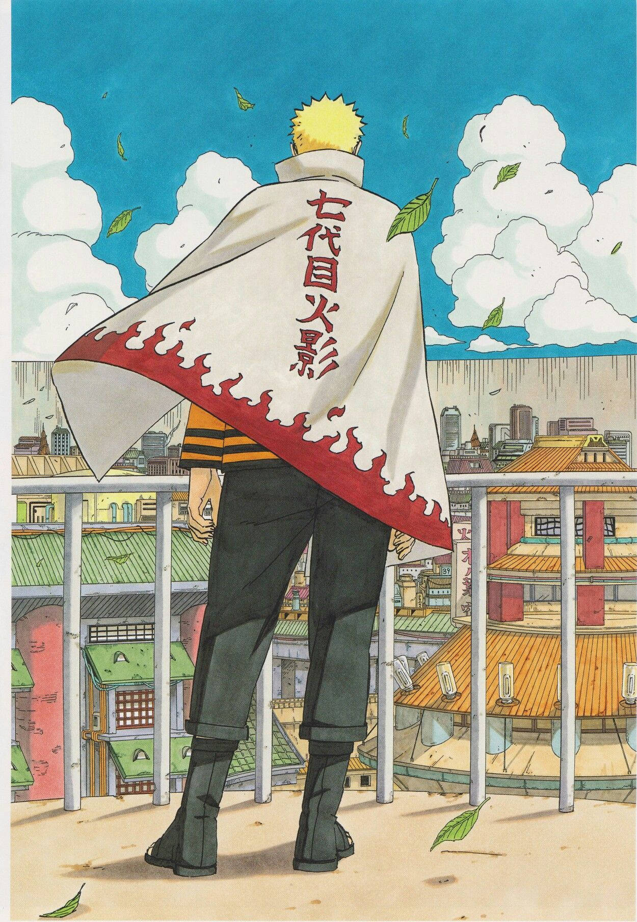 Aesthetic Naruto Hokage In Konoha Background