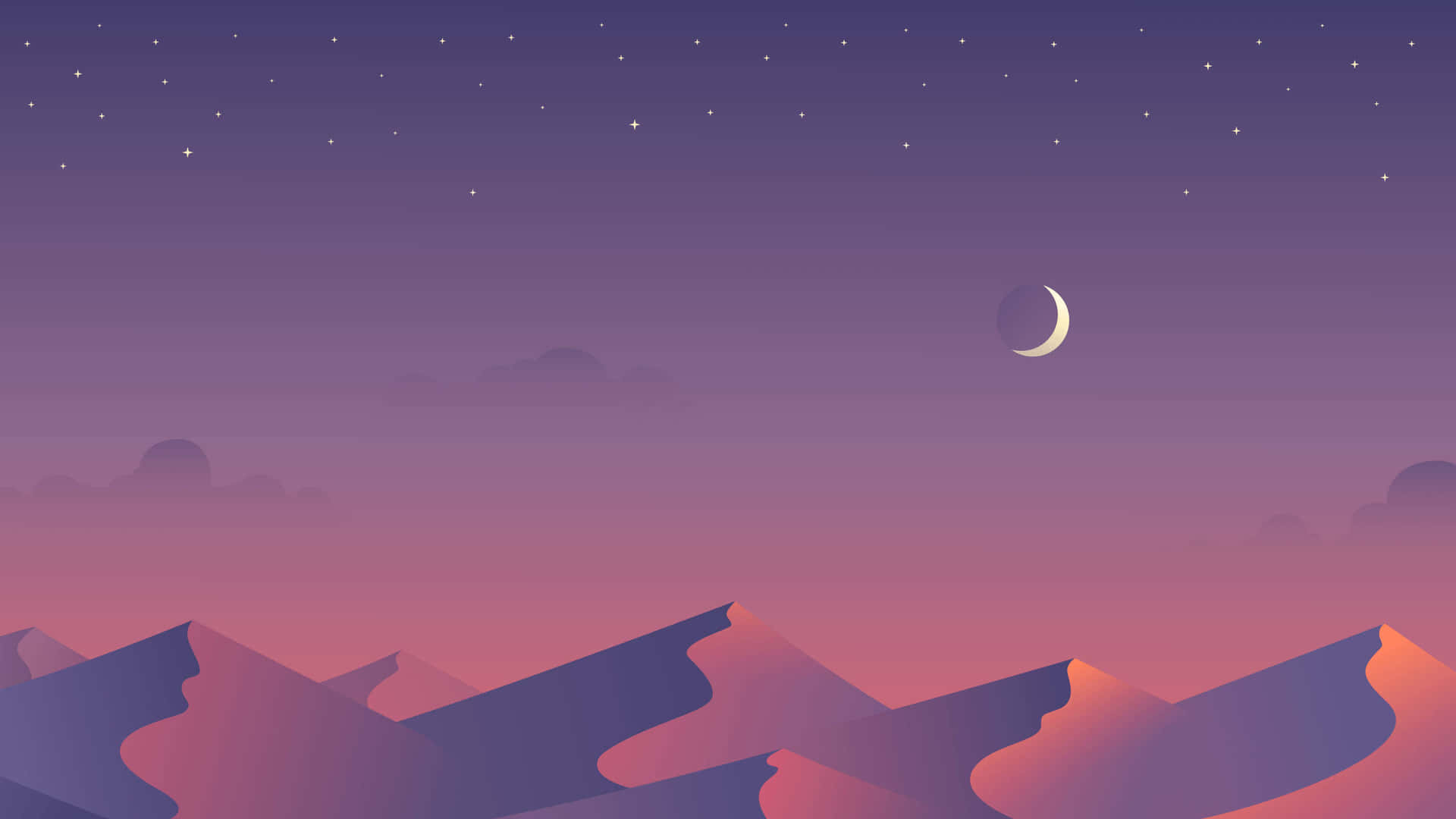 Aesthetic Night Sky Digital Art Background