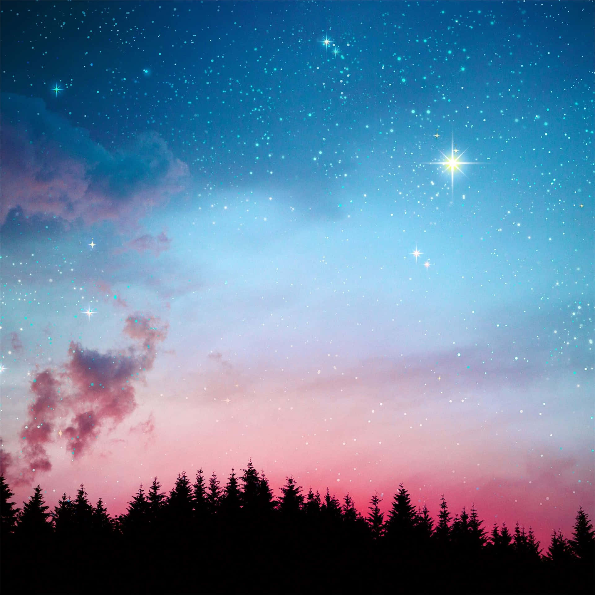 Aesthetic Night Sky Sparkling