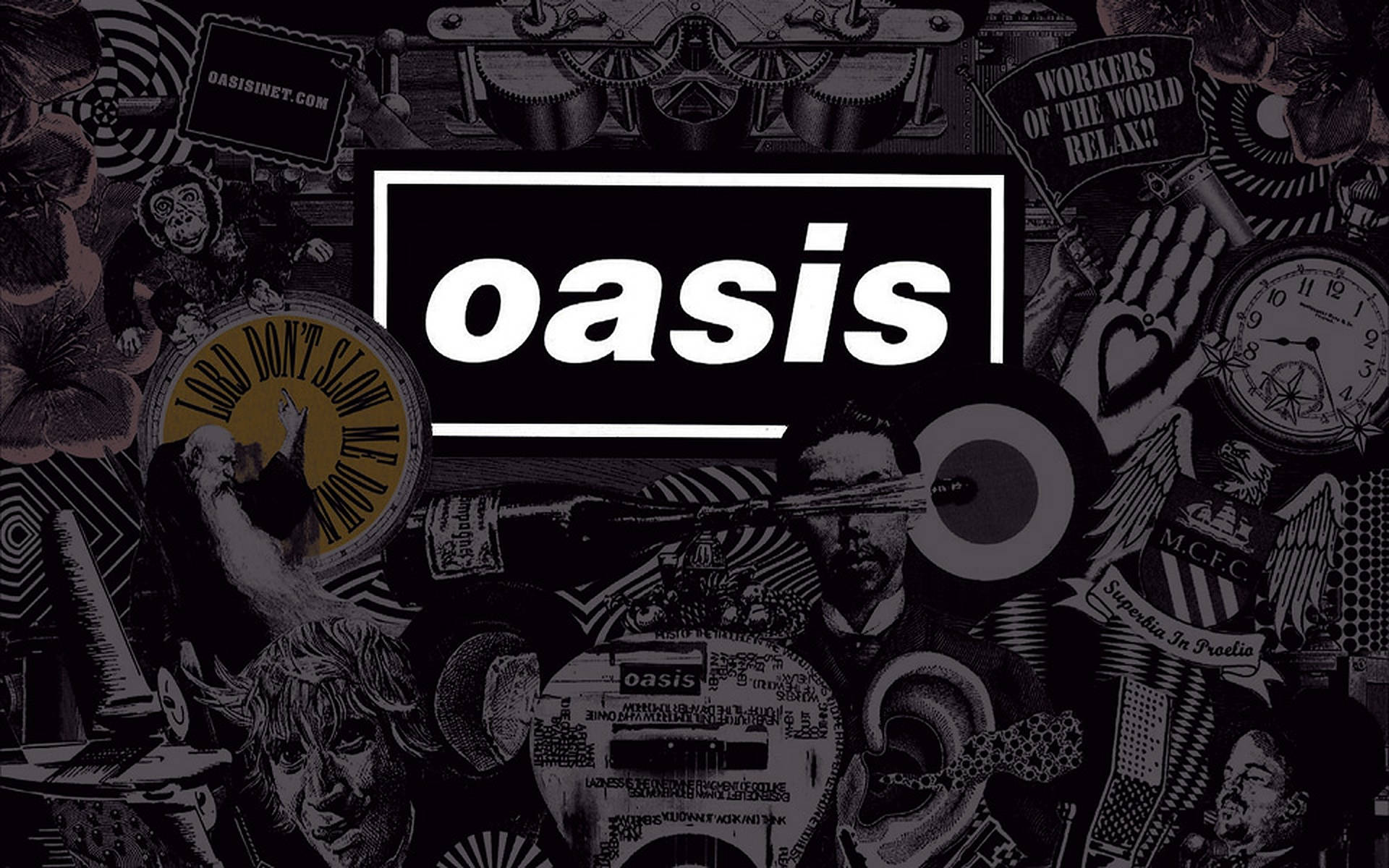 Aesthetic Oasis Band Logo Background