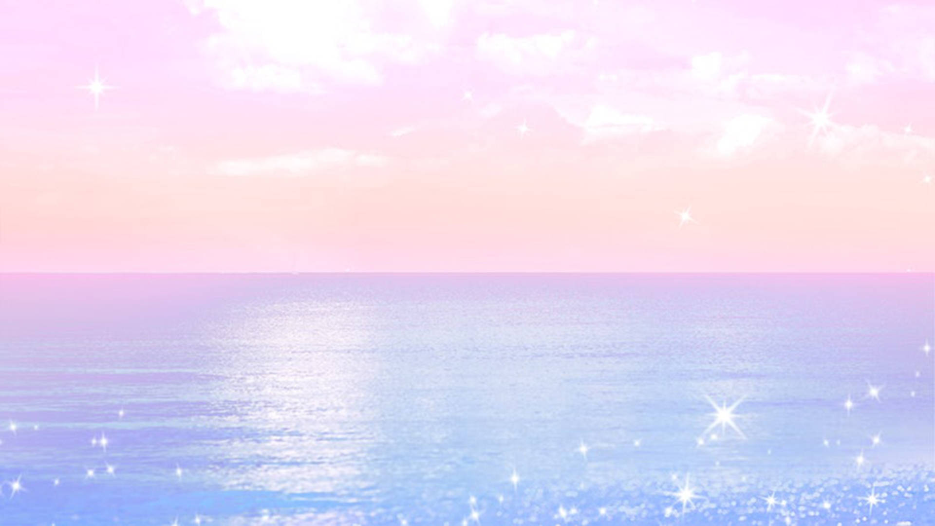 Aesthetic Ocean In Cute Pastel Colors Background