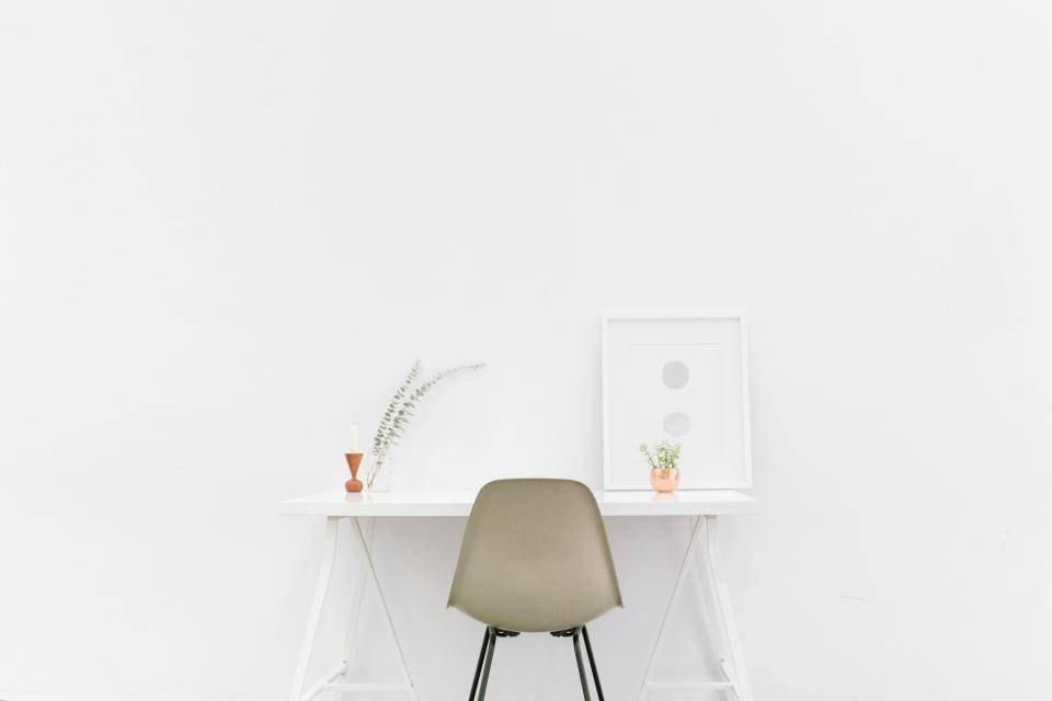 Aesthetic Off White Chair Background