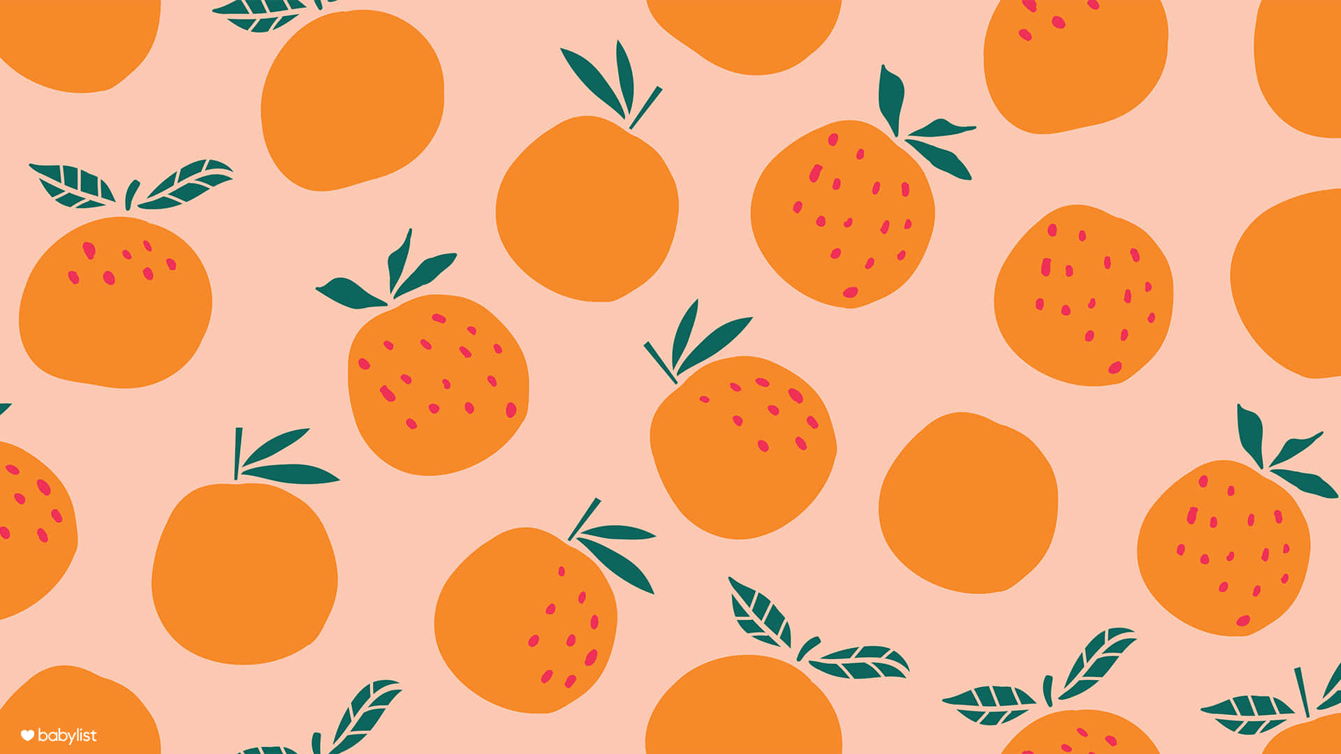 Aesthetic Orange Boho Mac Background