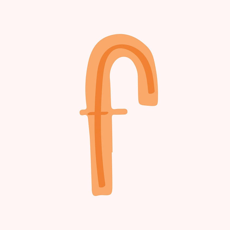 Aesthetic Orange Letter F Background