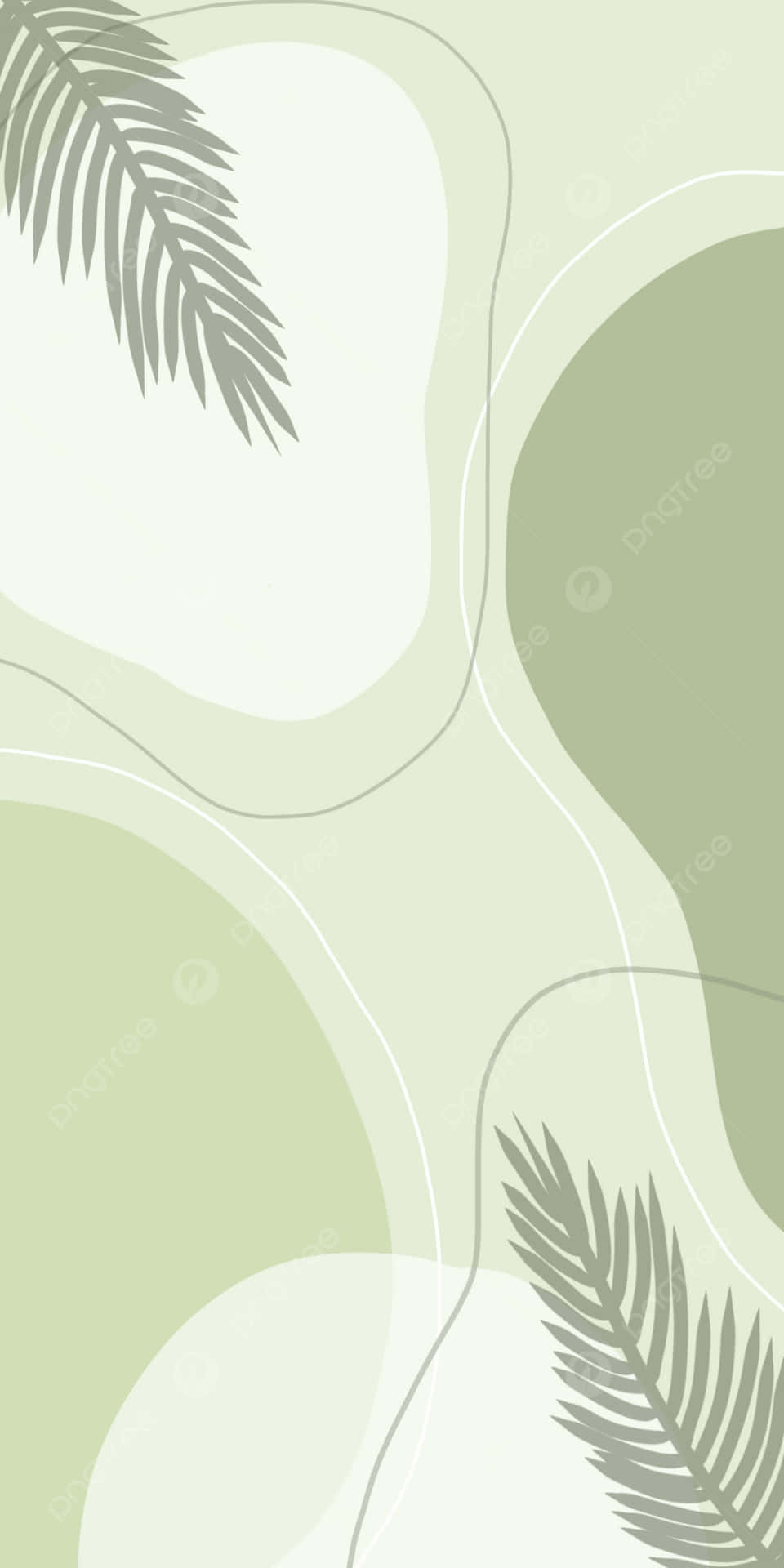 Aesthetic Palm Leaves Art Background