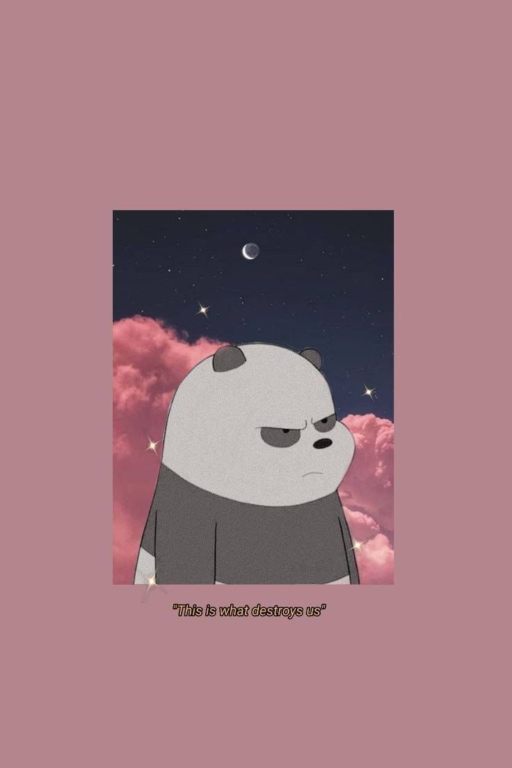 Aesthetic Panda Bear Angry Background